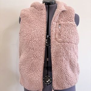Pink hooded vest
